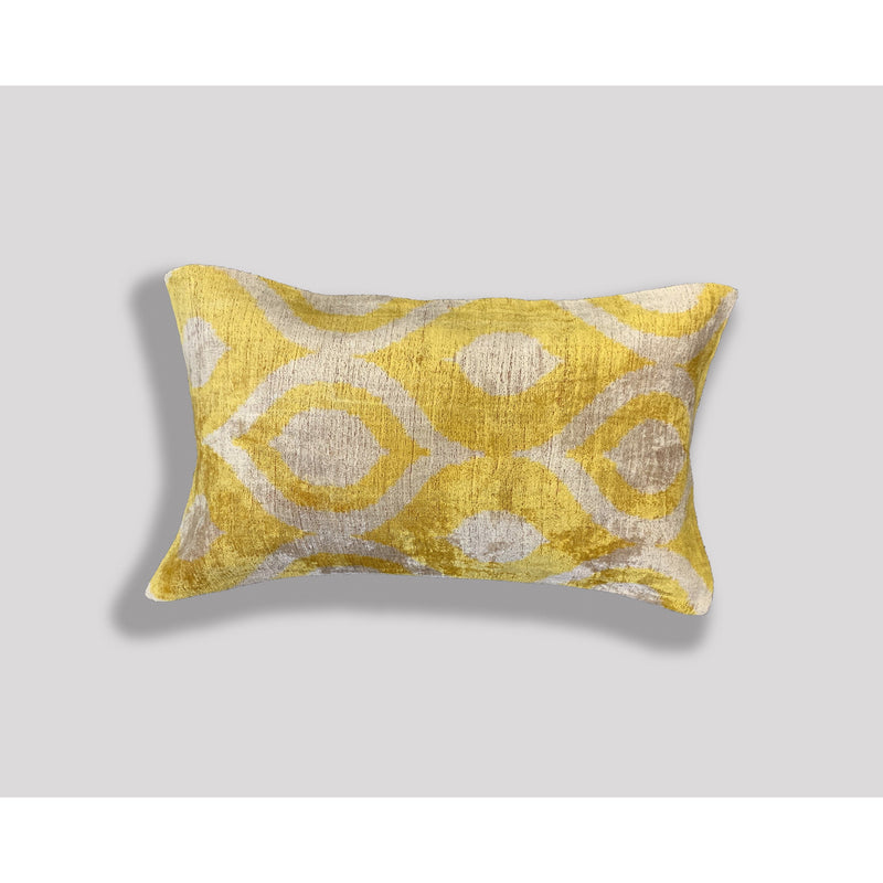 Velvet & Ikat Silk Pillow