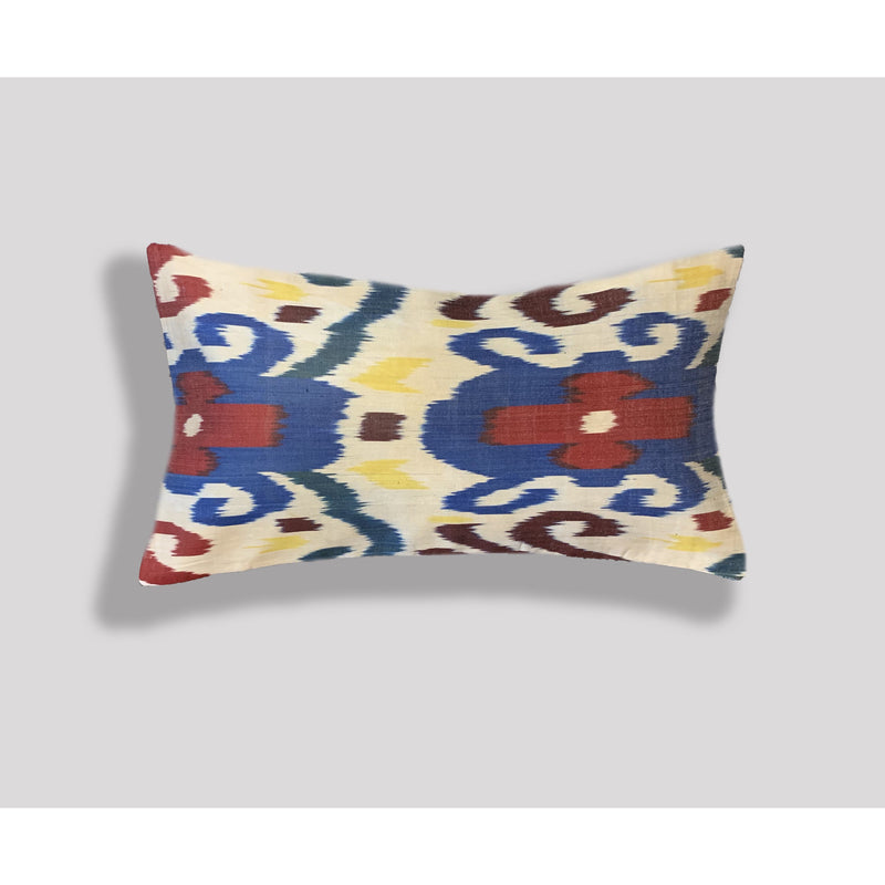 Velvet & Ikat Silk Pillow