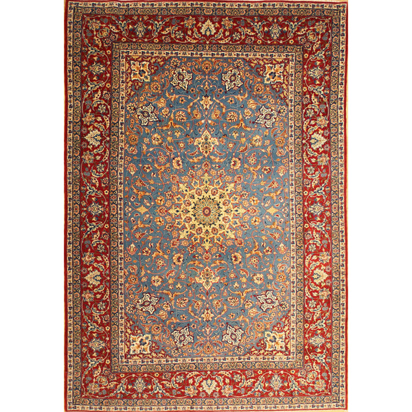 ANTIQUE ISFAHAN AREA RUG