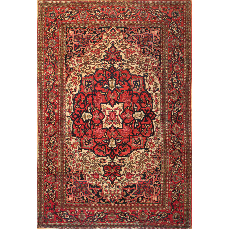 ANTIQUE BIJAR AREA RUG