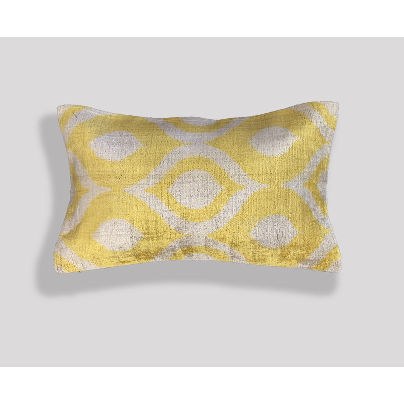 Velvet & Ikat Silk Pillow