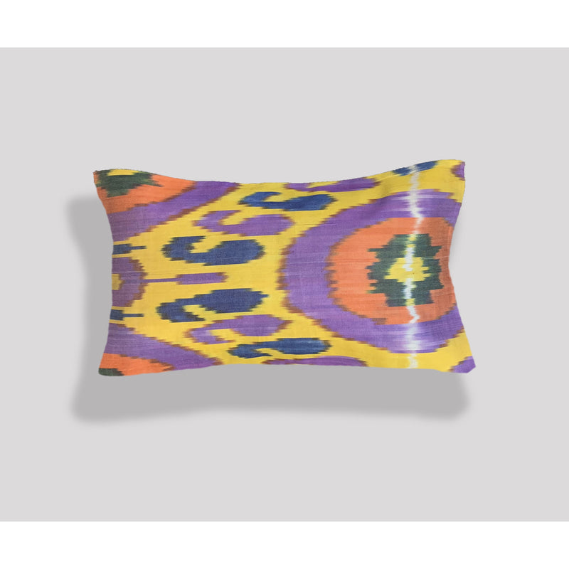 Velvet & Ikat Silk Pillow