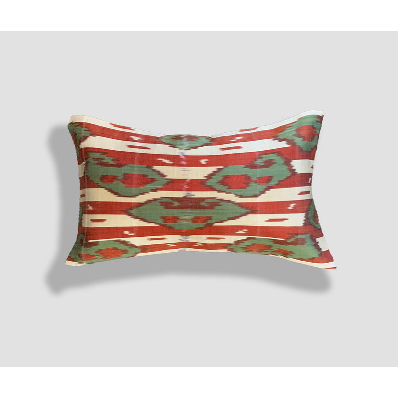 Velvet & Ikat Silk Pillow