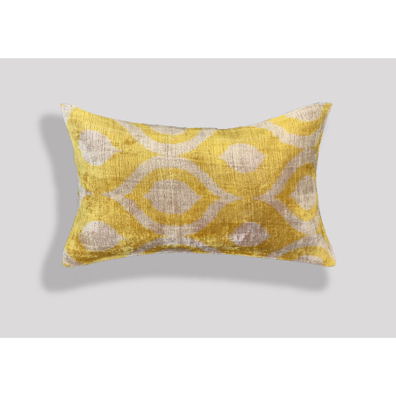 Velvet & Ikat Silk Pillow