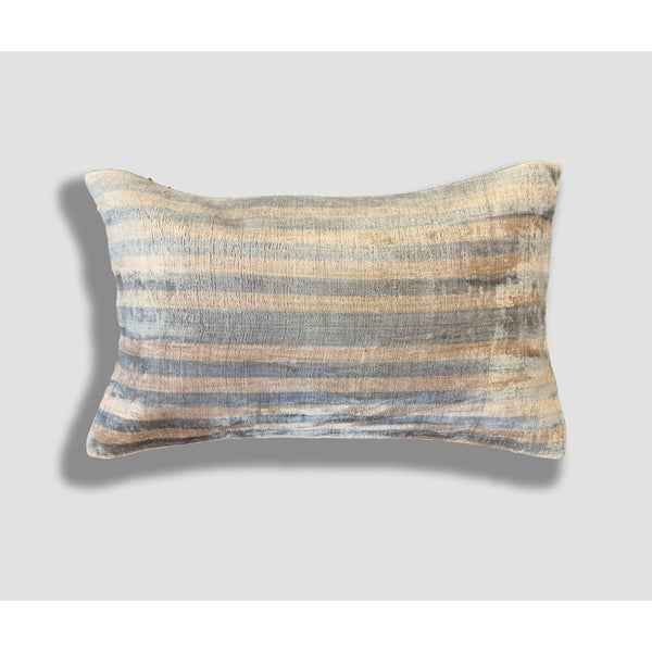 Velvet & Ikat Silk Pillow