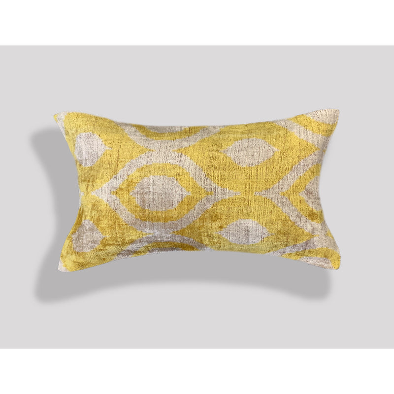 Velvet & Ikat Silk Pillow