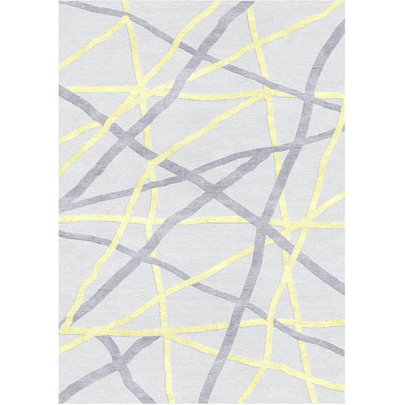 Stripe Abstract White Custom Area Rug