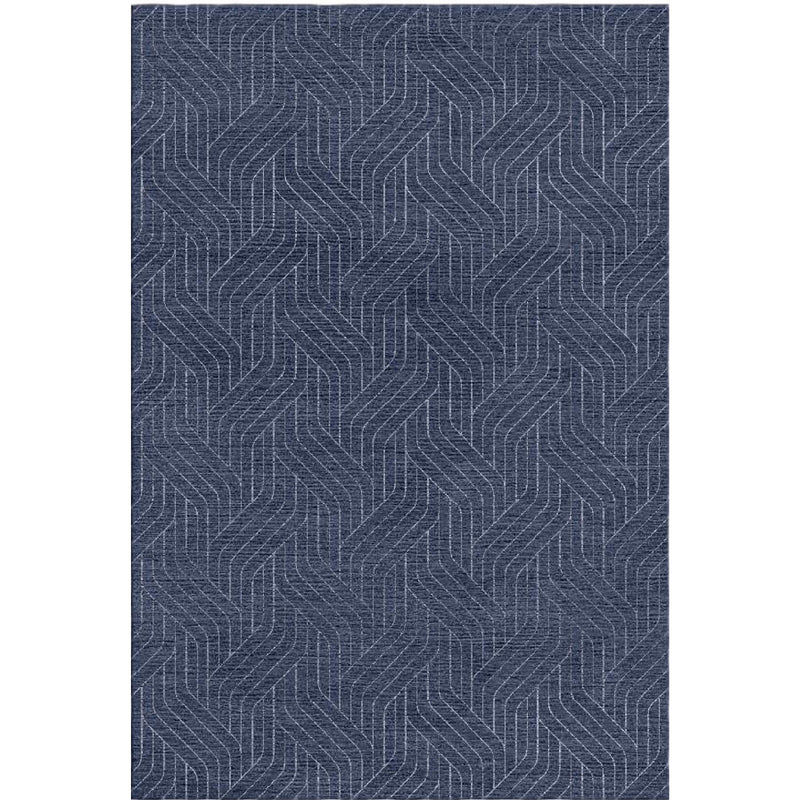 Simple Design Dark Blue Custom Area Rug